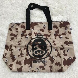 Bape Brown Camo Tote with Black Handles